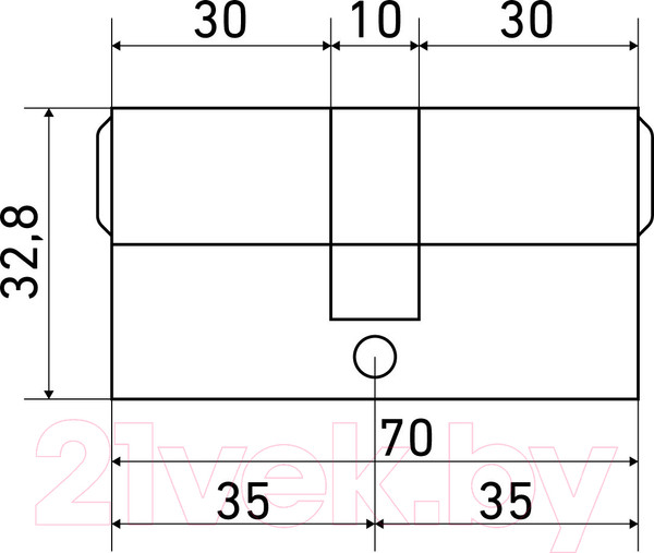 Изображение товара Цилиндровый механизм замка Стандарт Max 80 (40x40) AB перф. ключ/ключ (5 ключей)
