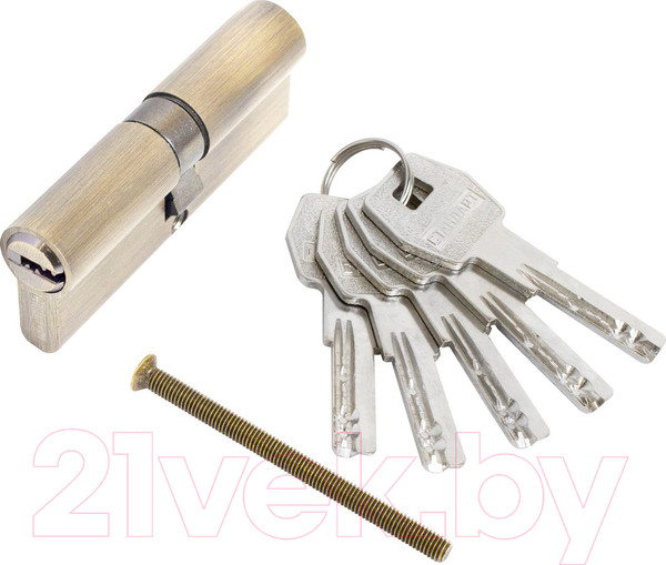 Изображение товара Цилиндровый механизм замка Стандарт Max 80 (40x40) AB перф. ключ/ключ (5 ключей)