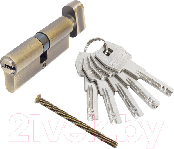 Изображение товара Цилиндровый механизм замка Стандарт Max 80 (40x40В) AB перф. ключ/верт. (5 ключей)