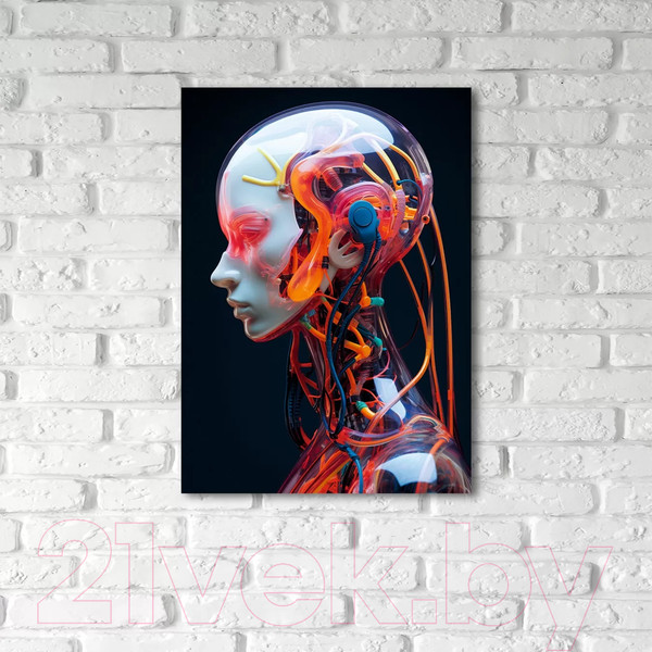 Изображение товара Картина на стекле Stamprint Профиль на черном AR051 (70x50)