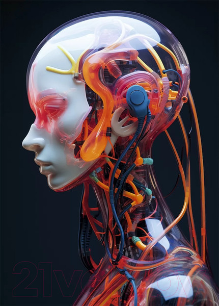 Изображение товара Картина на стекле Stamprint Профиль на черном AR051 (70x50)