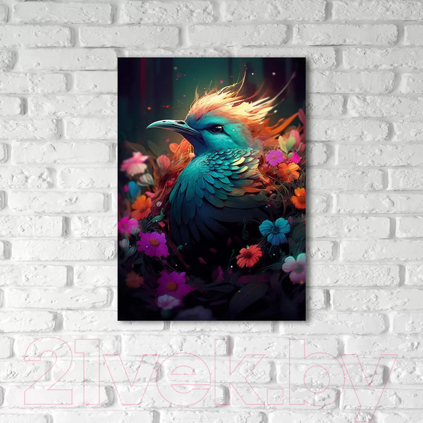 Изображение товара Картина на стекле Stamprint Волшебная птица AR056 (70x50)