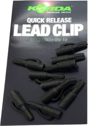 Изображение товара Набор клипс для грузила Korda Quick Release Lead Clips Weed/Silt / KQRWS (10шт)