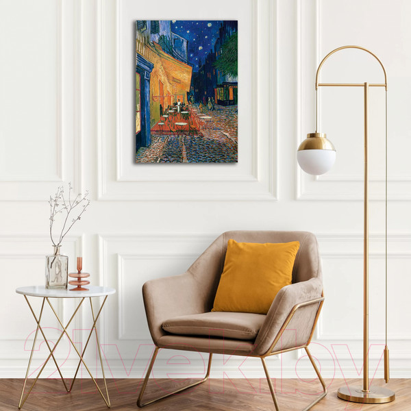 Изображение товара Картина на стекле Stamprint Ночная терасса кафе В. ван Гог PT008 (70x50)