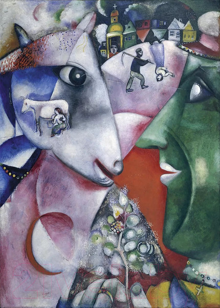 Изображение товара Картина на стекле Stamprint Я и деревня М. Шагал PT009 (70x50)