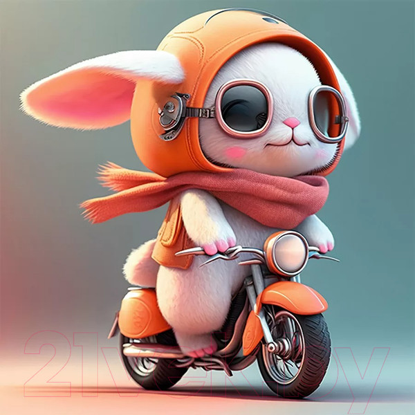 Изображение товара Картина на стекле Stamprint Байкер AR038 (50x50)