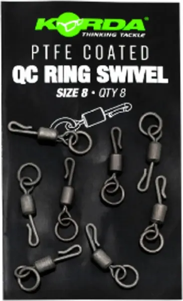 Вертлюг рыболовный Korda PTFE QC Ring Swivel №8 / KMW004 — фото 6