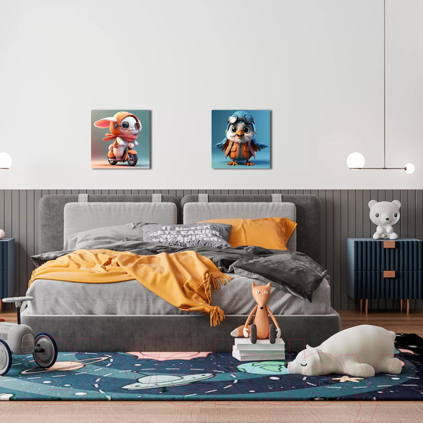 Изображение товара Картина на стекле Stamprint Пернатый летчик AR039 (50x50)