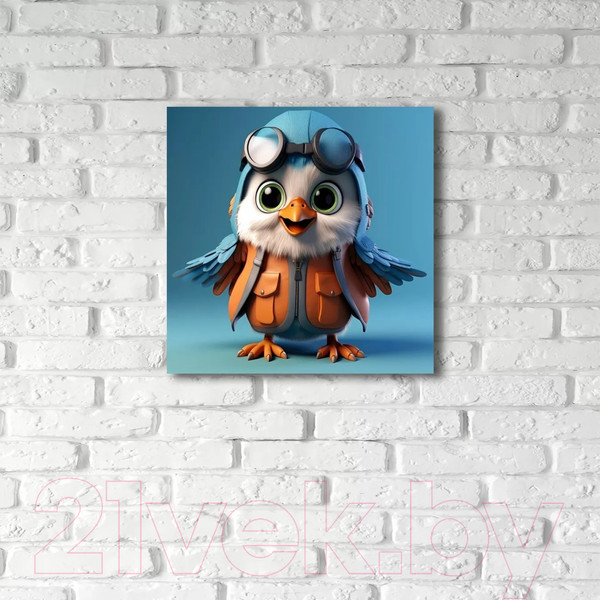 Изображение товара Картина на стекле Stamprint Пернатый летчик AR039 (50x50)