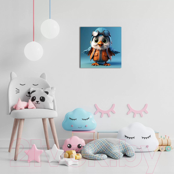 Изображение товара Картина на стекле Stamprint Пернатый летчик AR039 (50x50)