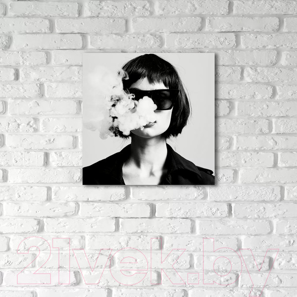 Изображение товара Картина на стекле Stamprint Белый дым AR040 (50x50)
