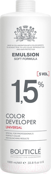 Изображение товара Эмульсия для окисления краски Bouticle Color Developer Оксидант-лосьон 1.5% 5 vol (1л)