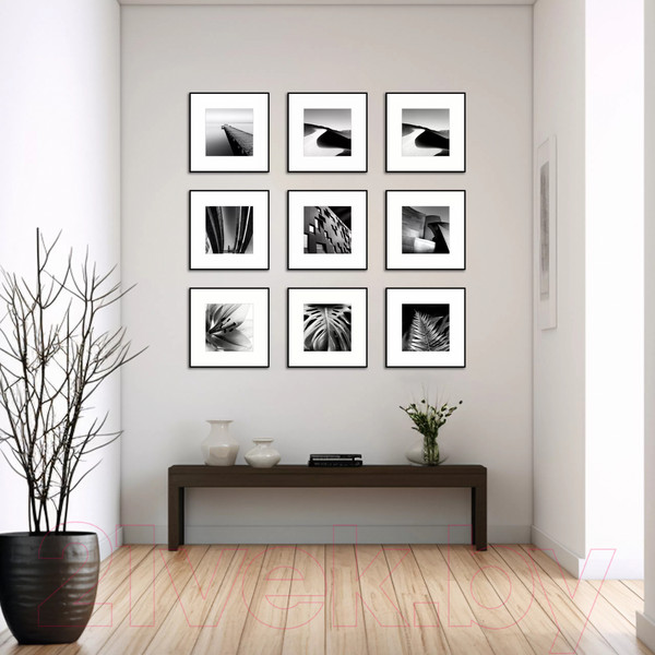 Изображение товара Картина на стекле Stamprint Листья 3 BW009 (50x50)