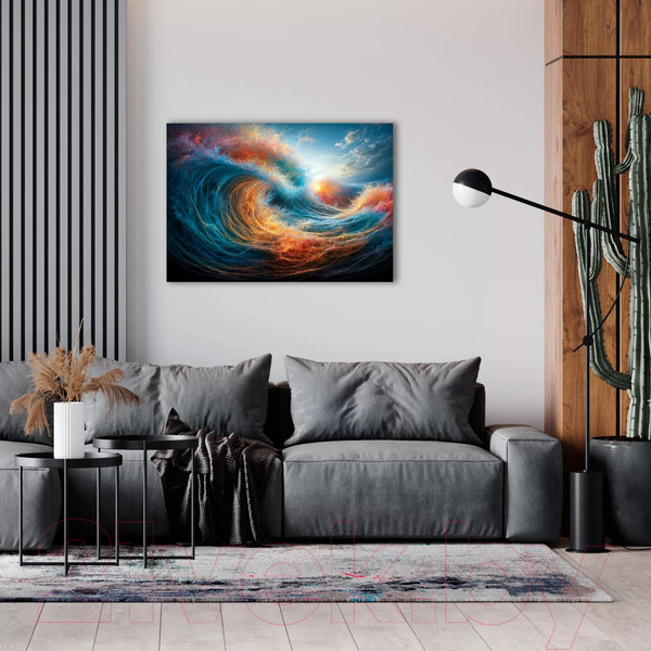 Изображение товара Картина на стекле Stamprint Бушующее море 3 AR072 (70x100)