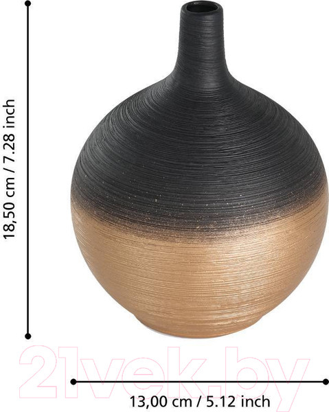 Изображение товара Ваза Eglo Saryksu 421418 (керамика, черный/золото)