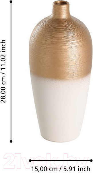 Изображение товара Ваза Eglo Saryksu 421422 (керамика, белый/золото)