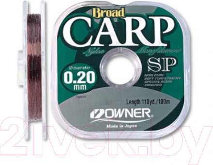 Изображение товара Леска монофильная Owner Broad Carp SP brown 100м 0.35мм 8.8кг / 56022-035