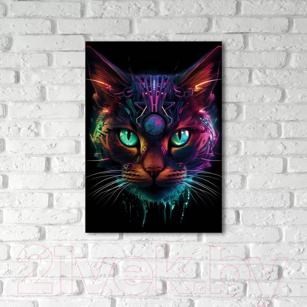 Изображение товара Картина на стекле Stamprint Звездный кот AR058 (70x50)