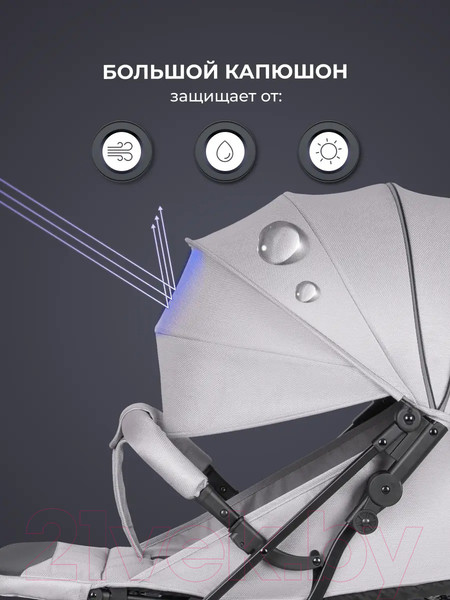 Изображение товара Детская прогулочная коляска Farfello Comfy Go Comfort / CG-005 (серый)