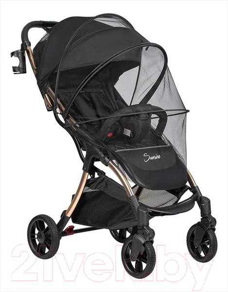 Изображение товара Детская прогулочная коляска Farfello Sunrise / FS-002 (черный/золото)