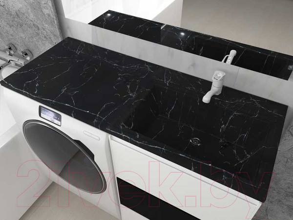 Изображение товара Умывальник Marko Марсал 130 R (черный мрамор)