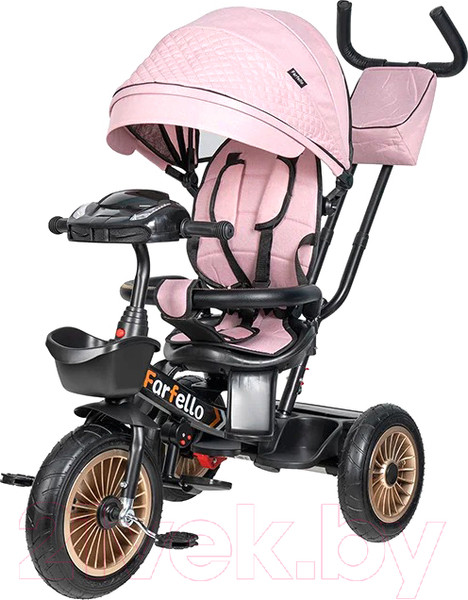 Изображение товара Трехколесный велосипед с ручкой Farfello PL-03 (розовый)