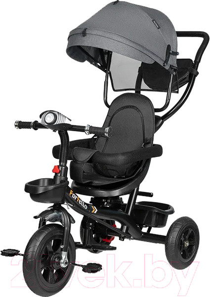 Изображение товара Трехколесный велосипед с ручкой Farfello PL-04 (серый)
