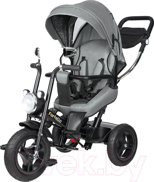 Изображение товара Трехколесный велосипед с ручкой Farfello PL-05 (серый)