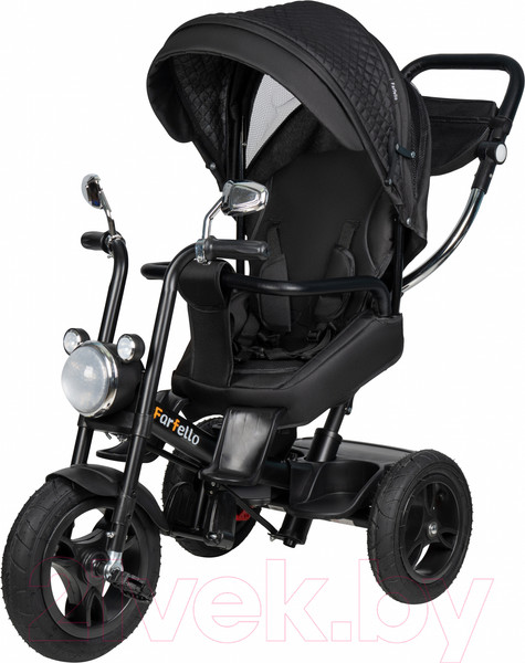 Изображение товара Трехколесный велосипед с ручкой Farfello PL-05 (черный)