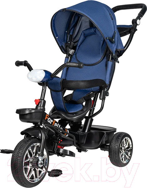Изображение товара Трехколесный велосипед с ручкой Farfello PL-07 (синий)