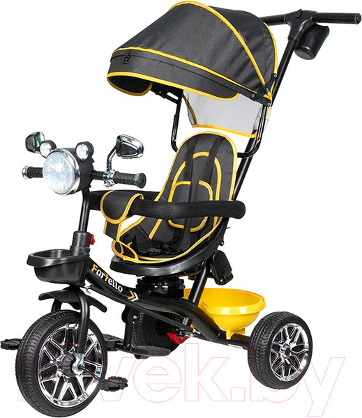 Изображение товара Трехколесный велосипед с ручкой Farfello PL-08 (желтый)