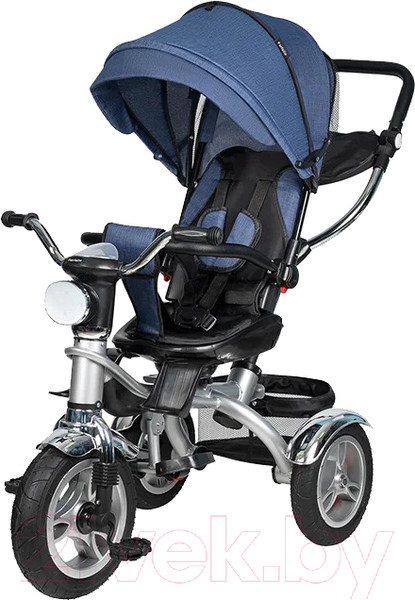 Изображение товара Трехколесный велосипед с ручкой Farfello PL-09 (синий)