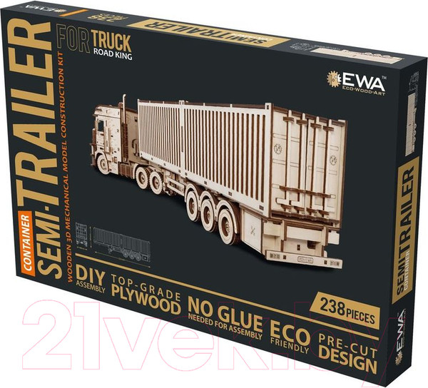 Изображение товара Прицеп игрушечный EWA Контейнеровоз