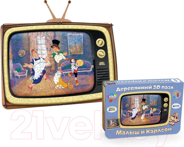 Изображение товара Пазл EWA Mini Союзмультфильм. Малыш и Карлсон