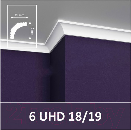 Изображение товара Плинтус потолочный SOLID UHD 18/19 (2м, белый)