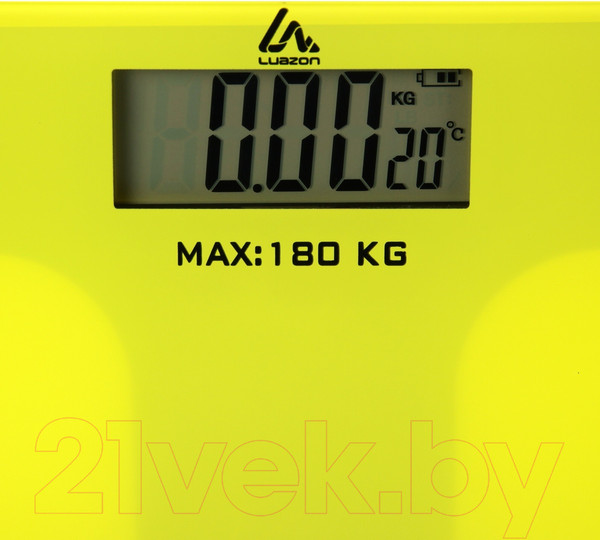 Изображение товара Напольные весы электронные LuazON Home LVE-006 / 10156514 (желтый)