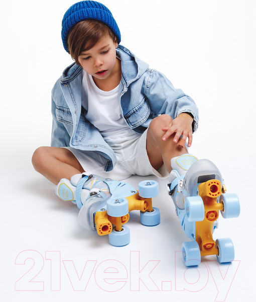 Изображение товара Роликовые коньки Amarobaby Dream / AB23-35DR/002005-30 (р.30-33, белый/синий/оранжевый)