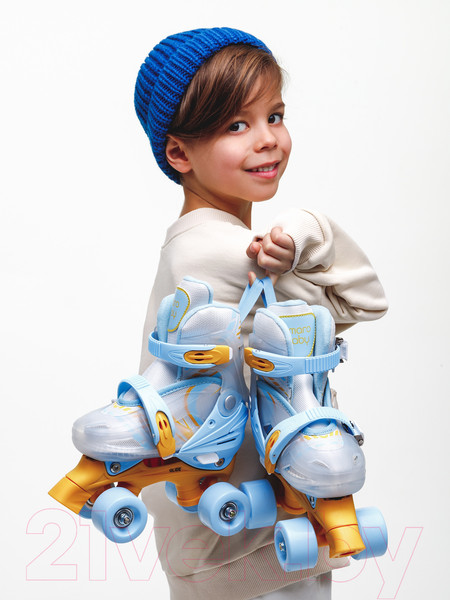 Изображение товара Роликовые коньки Amarobaby Dream / AB23-35DR/002005-30 (р.30-33, белый/синий/оранжевый)