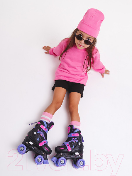 Изображение товара Роликовые коньки Amarobaby Dream / AB23-35DR/092206-30 (р.30-33, черный/фиолетовый/розовый)