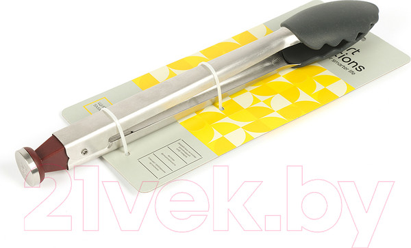 Изображение товара Щипцы кухонные Smart Solutions SmartChef SS-TNG-SLC-PP-GRPL (серый/бордовый)