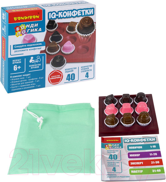 Изображение товара Игра-головоломка Bondibon IQ-Конфетки / ВВ6332