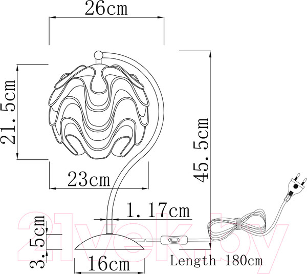 Изображение товара Прикроватная лампа Moderli Flake / V11009-T