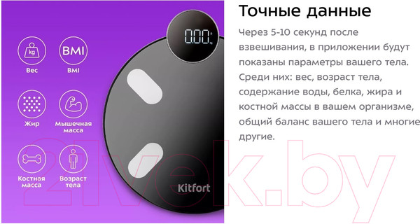 Изображение товара Напольные весы электронные Kitfort KT-815