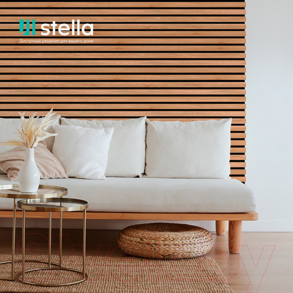 Изображение товара Реечная панель STELLA Comfort Standart Акустическая Дуб Сонома МДФ (600х600х9)