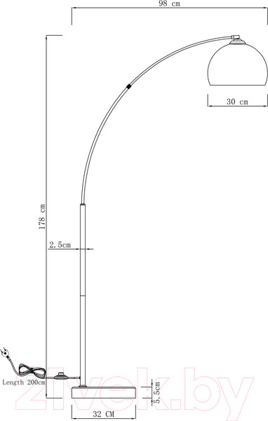 Изображение товара Торшер Moderli Arco / V10993-F