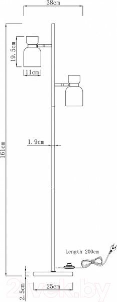 Изображение товара Торшер Moderli Hadley / V11005-F