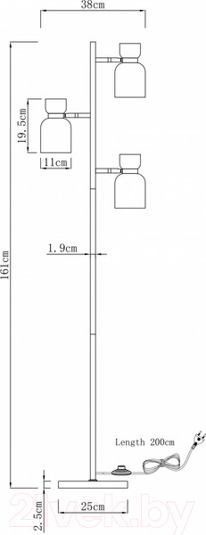Изображение товара Торшер Moderli Hadley / V11006-F