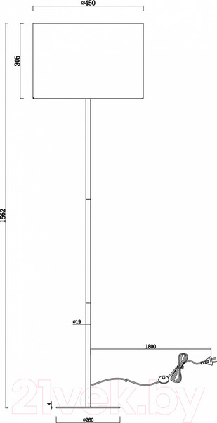 Изображение товара Торшер Moderli Gingko / V11007-F