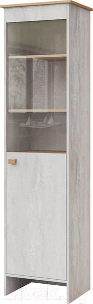Изображение товара Шкаф-пенал Мебель-КМК П Скандинавия КМК 0905.28 (бетон пайн светлый/дуб наварра)