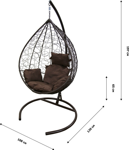 Изображение товара Кресло подвесное Garden Story Сфера / CN700-МТКОР (коричневый)